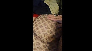 BBW gets off with sex toy and hubby cock