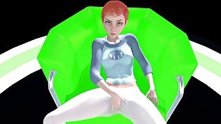 Gwen Tennyson rubbing her clit. Ben 10 Hentai Parody