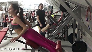 Stretches And Bends In Fitness Center - Watch4Fetish