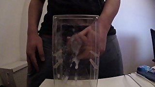 POV Cock Cumming On Plastic Box , You Can Hear The Cumshot And Dripping Cum ASMR