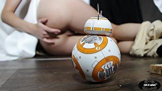 Rey cums for BB8 - StarWars Parody Porn