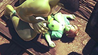 Princess Fiona gets fuck by the Hulk