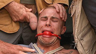Hardcore group sex makes submissive male reach multiple orgasms