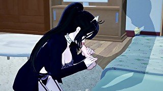 Maid gets BLOWJOB and FUCK (3d Hentai)