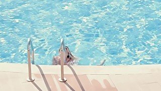 Seduced a blonde from the pool for a sloppy blowjob-LuxuryMur