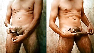 muscular man waxes his body and shaves a figure of a heart. learn how to do it and have fun