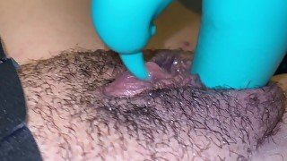 Rabbit Vibrator Close Up Orgasm Big Clit