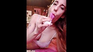 whore talks dirty and I put my pink dildo rich