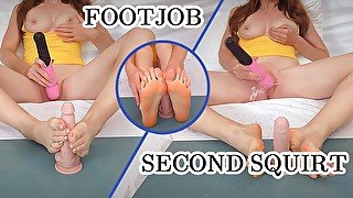 Footjob, Squirting, Homemade, Linky Lay