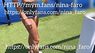 I get fucked by my tennis coach front of my cuckold after my session in the woods! French onlyfans