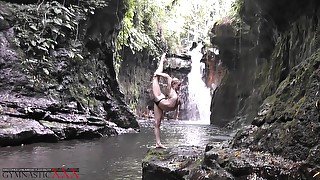 Flexible Beauty At The Waterfall - Watch4Fetish