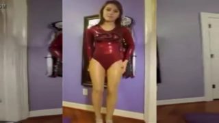 A Slutty Teen in a Shiny Leotard