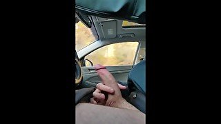 Jacking off while driving