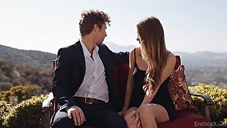 Outdoor fucking with beautiful Audrey Hempburne and her lover