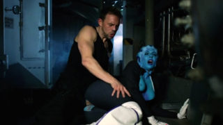 Fucking a blue extraterrestrial hottie in this porn parody