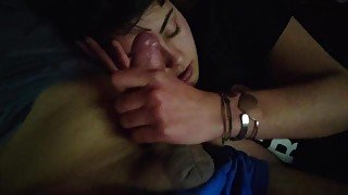 stepsister sucking my dick while i watch tv - deeptroath