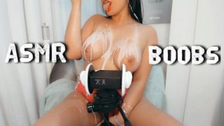 ASMR erotic porno, ear massage, tits on ears, dirty talking, cream on boobs, cerebral orgasm