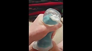 Masturbation with my adult Male stroker sex toy from Spencer's while home alone