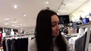 Exceptional czech girl gets tempted in the shopping centre a