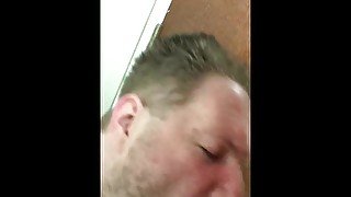 Suckin dick in the lobby bathroom