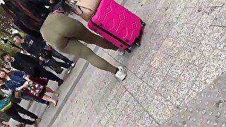 Candid women latina booty spandex