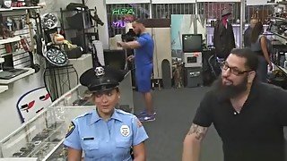 Uniformed Cop Pawnee Drilled In Office