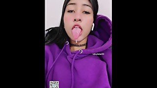 Cute ahegao saliva compilation