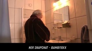 Hot teen invites oldman in shower her snapchat bambi18xx