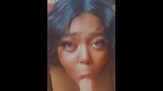 Sexy Ebony BBW Princess Sucking Dildos