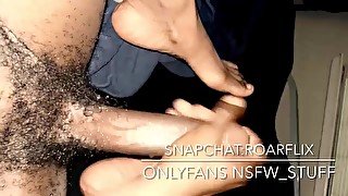 Hairy BBC Teen Dick N Feet