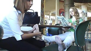 Princess Britt public foot worship