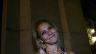 Sexy Hungarian blonde sucks and bangs in public