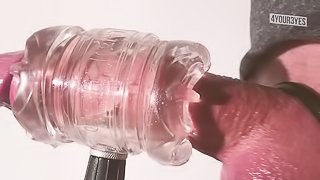 Fucking my Fleshlight Quickshot ends in two huge cumshots.