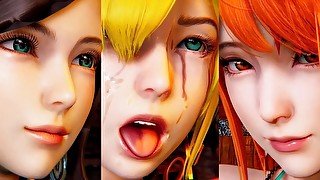 One Piece Futa - Nami x Nico·Robin x Female Sanji - 3D Drama Version