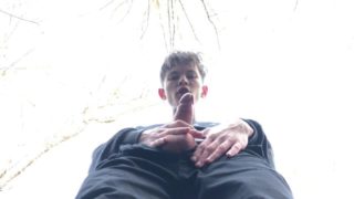 (18 y.o) Cute Boy Stroking His 9 inches Dick /OUTDOOR / School boy / Hunks