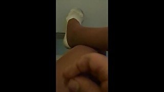 Dirty ped socks Public bathroom crossdresser mastubation