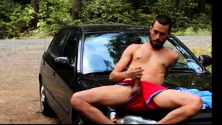 Str8 guy road side jerk off