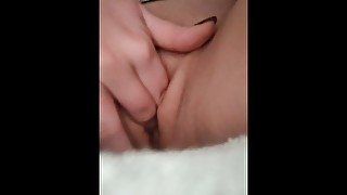 Finger fucking my sweet smooth pussy