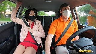 First driving lesson and all this Asian girl can think of is cock