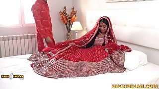 Desi Virgin Bride Fucked Hard on Suhagraat by Her Husband