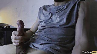 Veiny FIT Guy Jerking Off Massive Dick and Cumming - Intense Male Orgasm (4K - 60FPS)