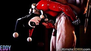 Horny pussy crazy slut Harley Quinn gets hammered by big dick Batman