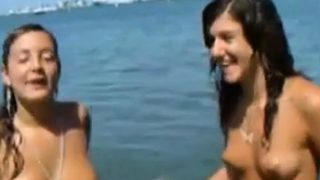 Teens Great Tits In Beach