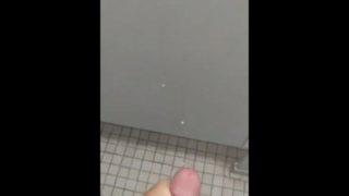 Cockdevotee Jerk Off In Public Restroom Stall