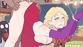 Thick Gwen Stacy gets fucked from behind Spiderman spiderverse hentai