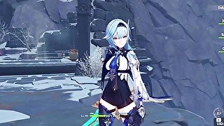 Eula - Genshin Impact ryona + ragdoll - English/ Japanese リョナ / Korean 료나 / Chinese 良娜