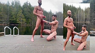 Studs Naked Stoking Each Other's Cocks in Public Nature Park OnlyFans WillBlunderfield / MrDexParker