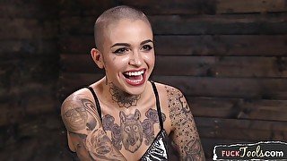 Inked Solo Beauty Pounded By Sex Machine