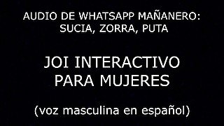 Audio mañanero de Whatsapp: "zorra, sucia, puta". (sub en) JOI para mujeres. Voz masculina :) España