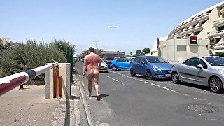 Walking around Town Naked